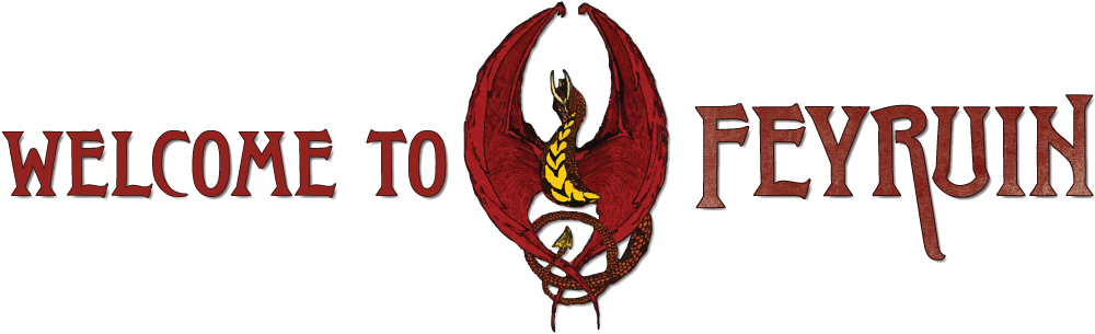 Feyruin Dragon logo with text 